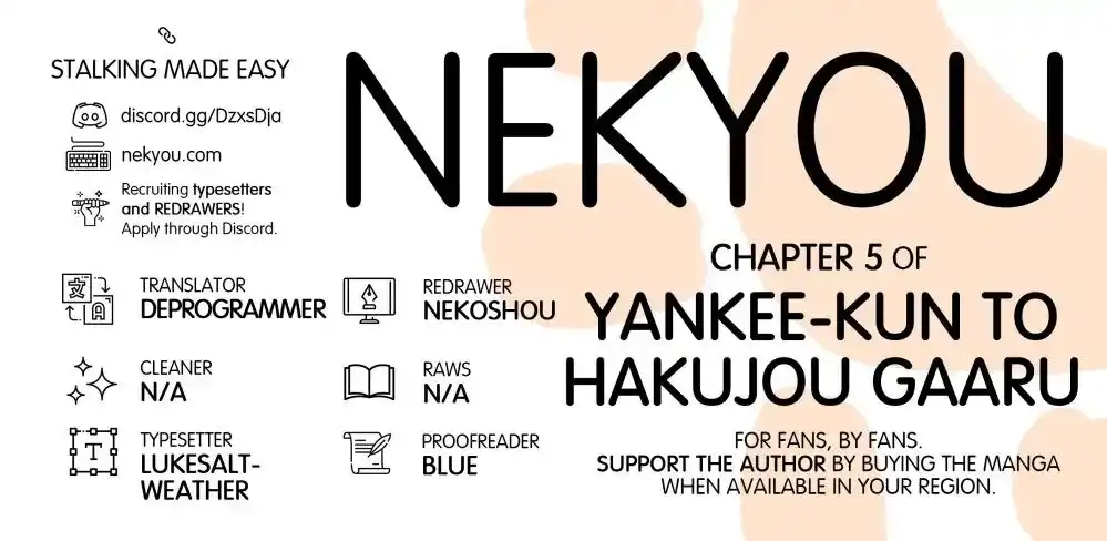 Yankee-kun to Hakujou Gaaru Chapter 5 1